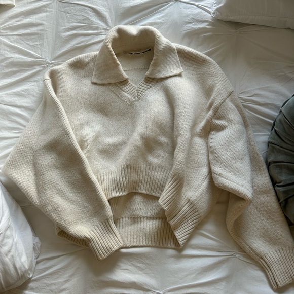 Alexander Wang Chunky Wool Collared Sweater- Size M - Picture 4 of 9